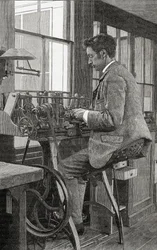 En modern svarvvändare i arbete, från 